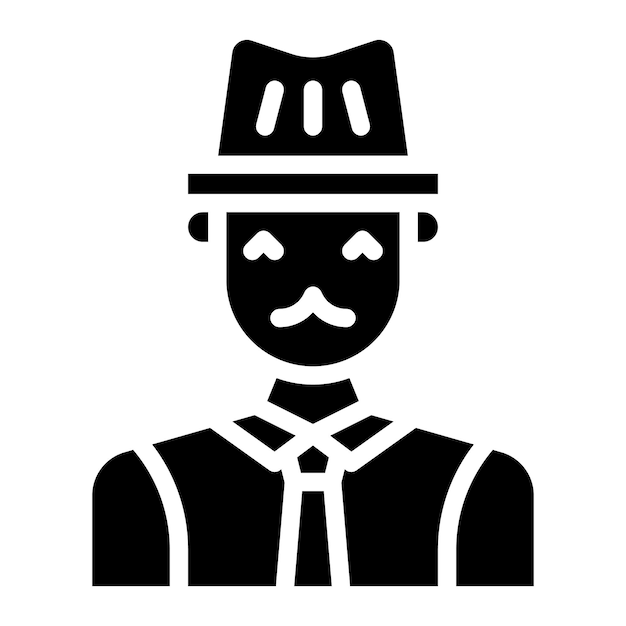 Imagen vectorial de icono Noir Se puede usar para géneros de películas