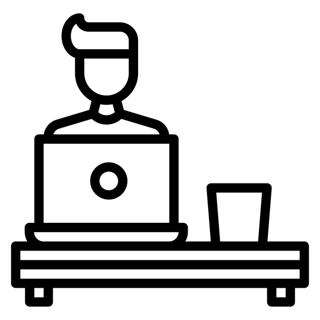 Imagen vectorial de icono nómada digital Se puede usar para tribus urbanas