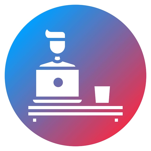 Imagen vectorial de icono nómada digital Se puede usar para tribus urbanas