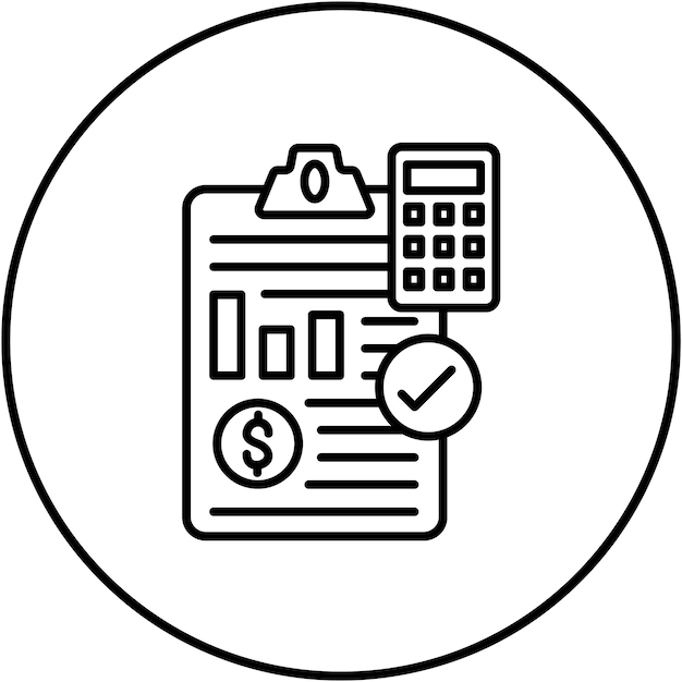 Imagen vectorial del icono de las normas contables Se puede utilizar para la contabilidad