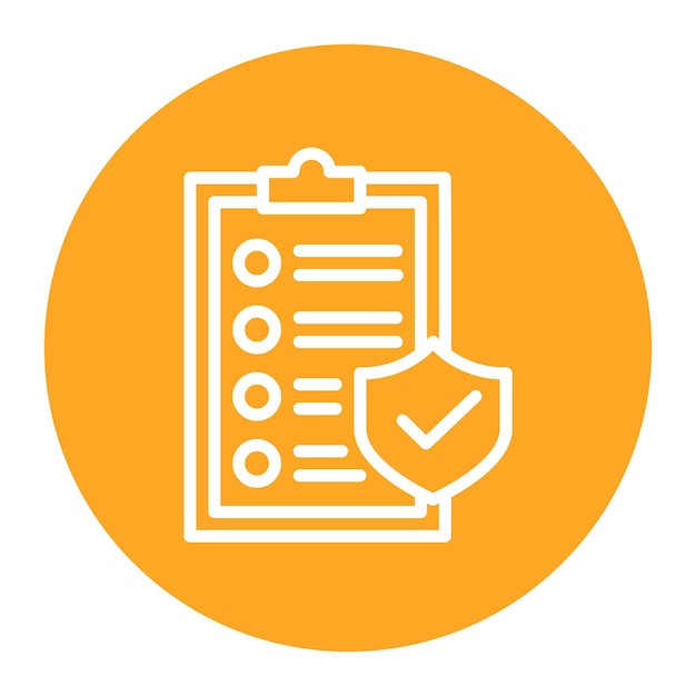 Imagen vectorial del icono de las normas de seguridad Puede utilizarse para la producción en masa
