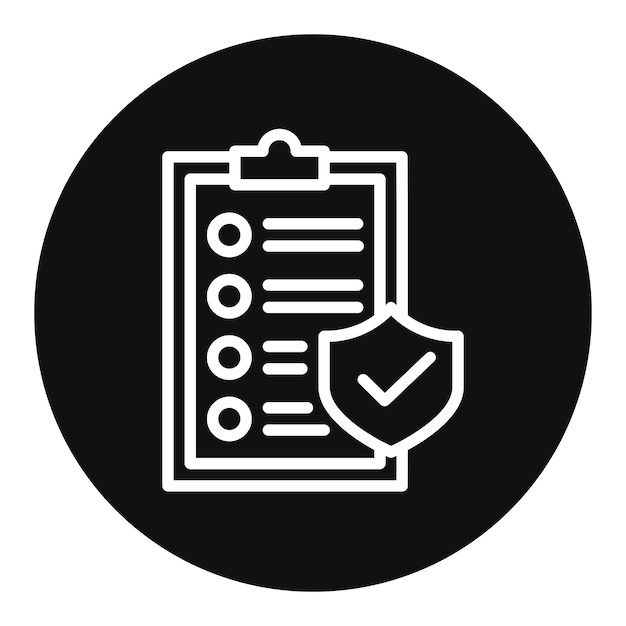 Imagen vectorial del icono de las normas de seguridad Puede utilizarse para la producción en masa