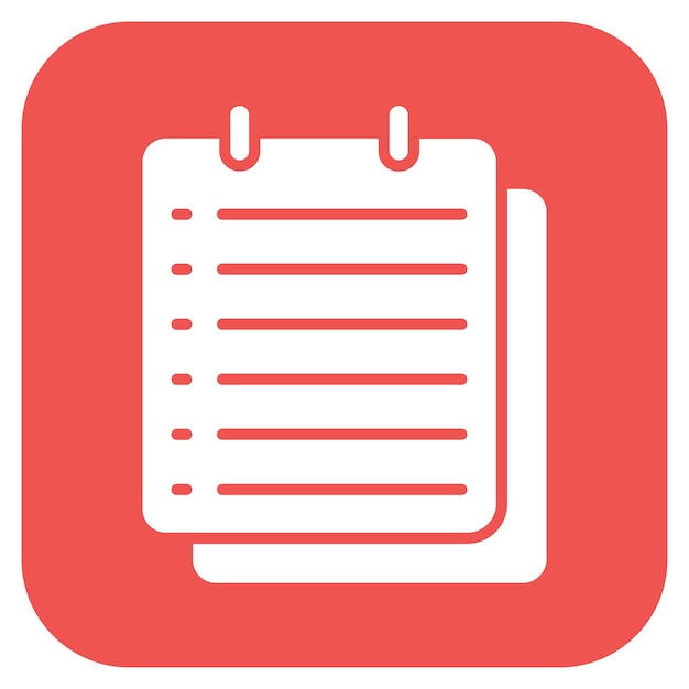 Imagen vectorial del icono de la nota adhesiva Puede utilizarse para Office
