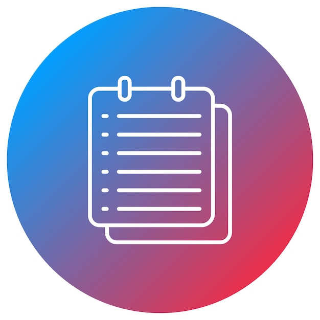Imagen vectorial del icono de la nota adhesiva Puede utilizarse para Office