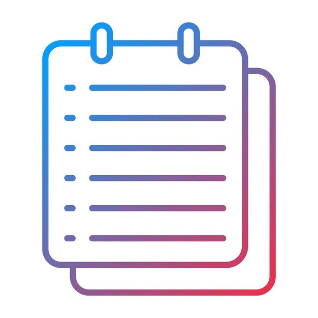Imagen vectorial del icono de la nota adhesiva Puede utilizarse para Office