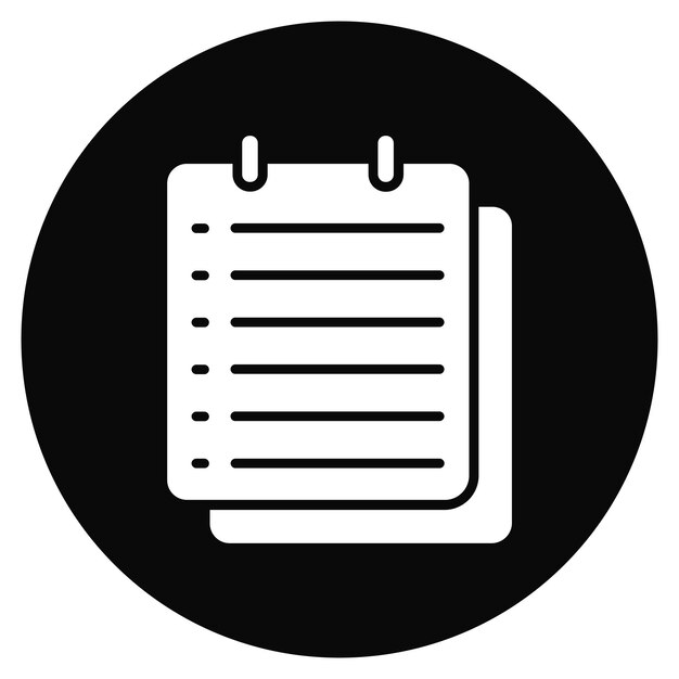 Imagen vectorial del icono de la nota adhesiva Puede utilizarse para Office