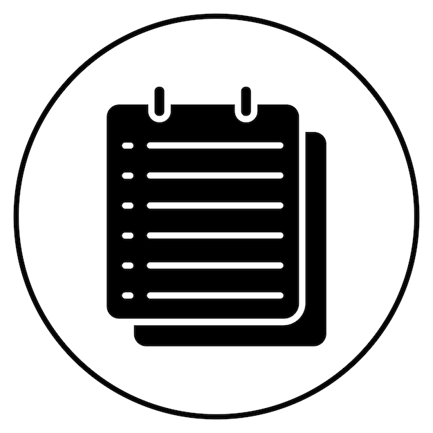 Imagen vectorial del icono de la nota adhesiva Puede utilizarse para Office