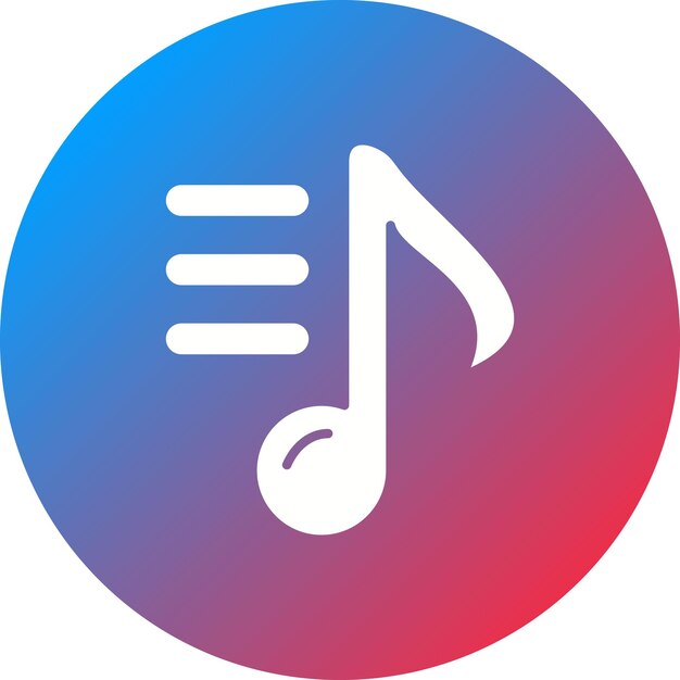 Imagen vectorial de icono de nota musical Se puede usar para bodas