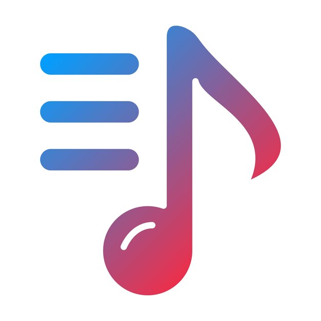 Imagen vectorial de icono de nota musical Se puede usar para bodas
