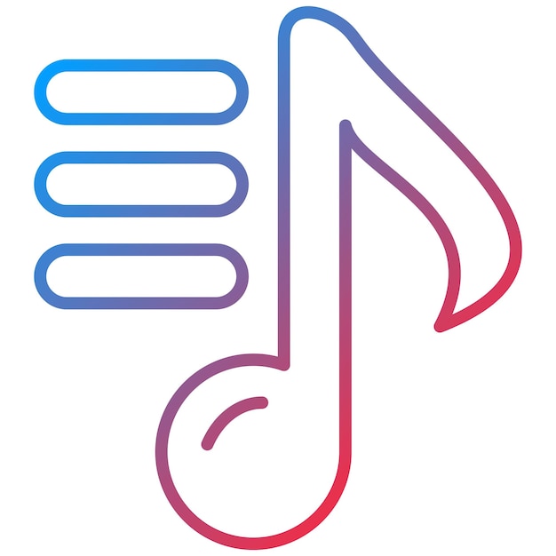 Imagen vectorial de icono de nota musical Se puede usar para bodas