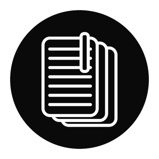 La imagen vectorial del icono de la nota se puede utilizar para la literatura