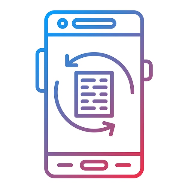 Imagen vectorial del icono de las notas de lanzamiento Se puede utilizar para el desarrollo de aplicaciones móviles