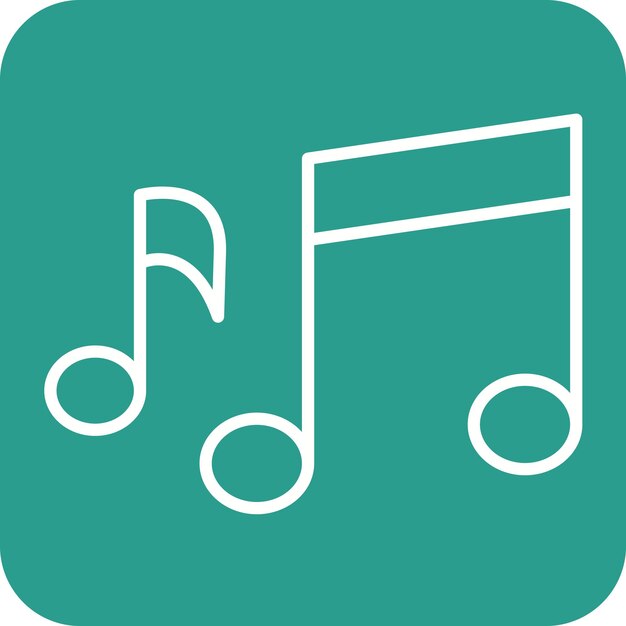 Imagen vectorial del icono de notas musicales Se puede usar para cumpleaños