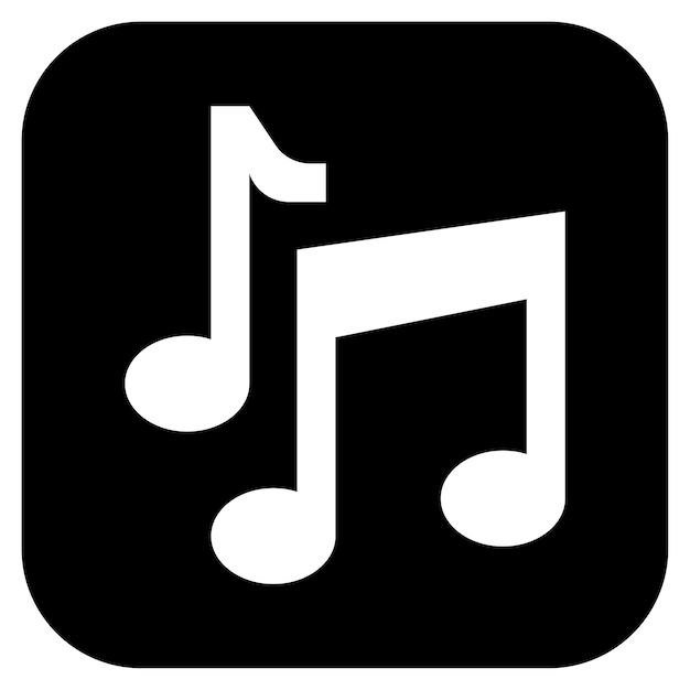 Imagen vectorial del icono de las notas musicales Se puede usar para Rock and Roll