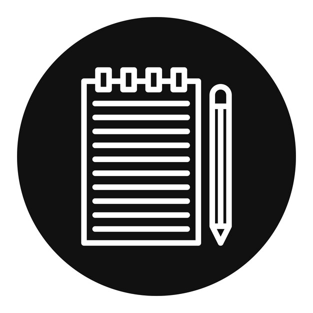 Imagen vectorial del icono de las notas Se puede utilizar para el comercio