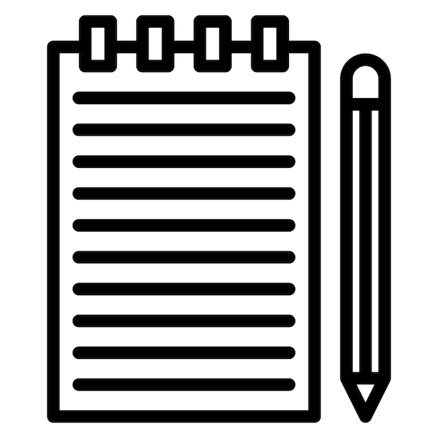 Imagen vectorial del icono de las notas Se puede utilizar para el comercio