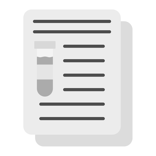 Imagen vectorial del icono de las notas Se puede utilizar para la investigación y la ciencia