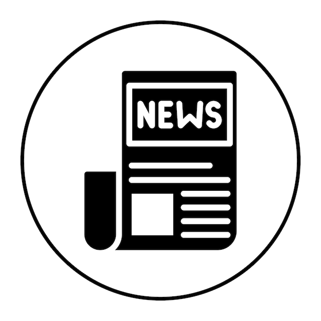 La imagen vectorial del icono de noticias se puede utilizar para la Agencia de Relaciones Públicas