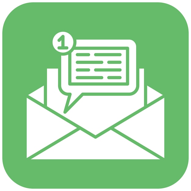 Imagen vectorial del icono de notificación de correo electrónico Se puede utilizar para los servicios de dinero en línea