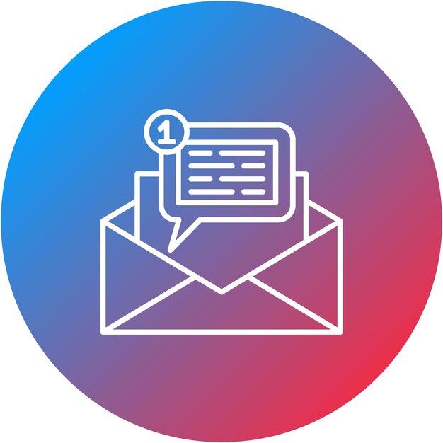 Imagen vectorial del icono de notificación de correo electrónico Se puede utilizar para los servicios de dinero en línea