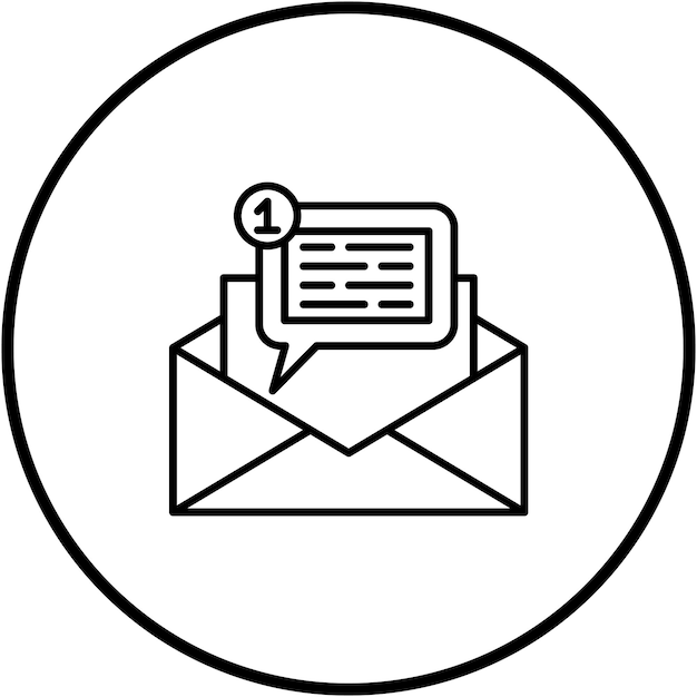 Imagen vectorial del icono de notificación de correo electrónico Se puede utilizar para los servicios de dinero en línea