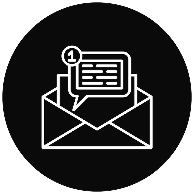 Imagen vectorial del icono de notificación de correo electrónico Se puede utilizar para los servicios de dinero en línea