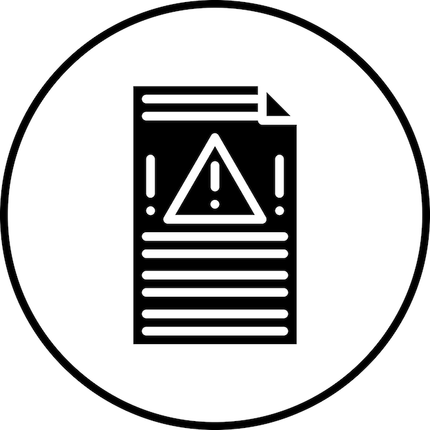 Imagen vectorial del icono de notificación de incidentes Puede utilizarse para la gestión de riesgos