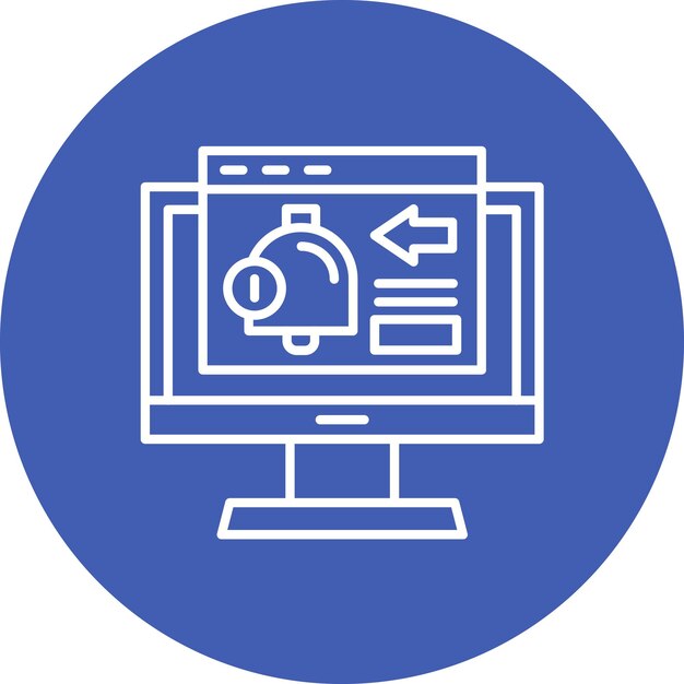 Imagen vectorial del icono de notificación Puede utilizarse para comunicaciones