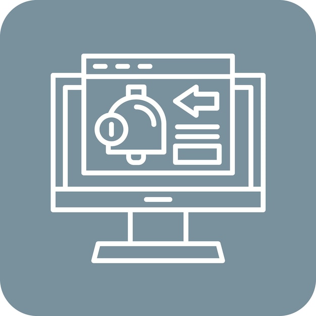 Imagen vectorial del icono de notificación Puede utilizarse para comunicaciones