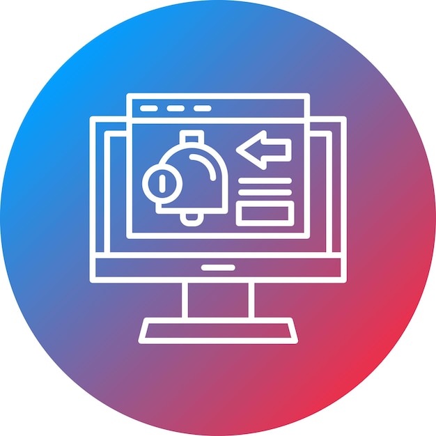 Imagen vectorial del icono de notificación Puede utilizarse para comunicaciones