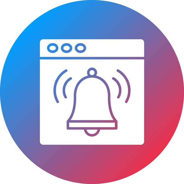 Imagen vectorial del icono de notificación Puede utilizarse para la experiencia del usuario