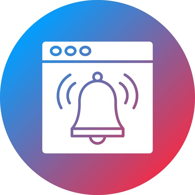 Vector imagen vectorial del icono de notificación puede utilizarse para la experiencia del usuario