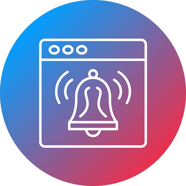Imagen vectorial del icono de notificación Puede utilizarse para la experiencia del usuario