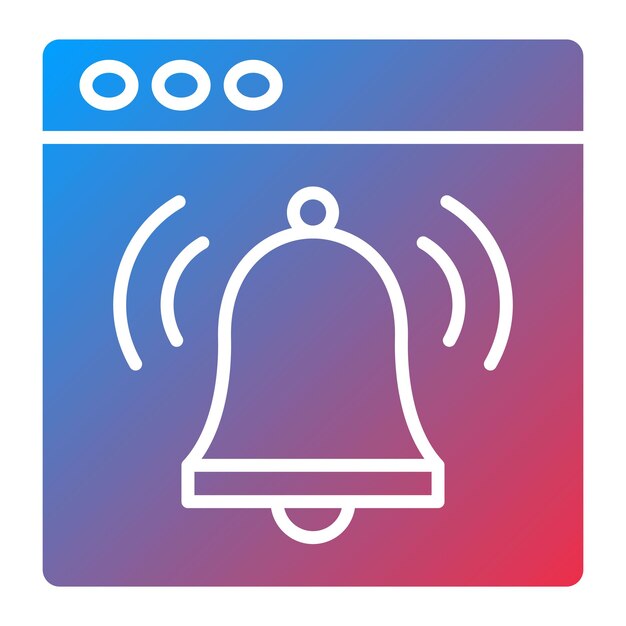 Imagen vectorial del icono de notificación Puede utilizarse para la experiencia del usuario