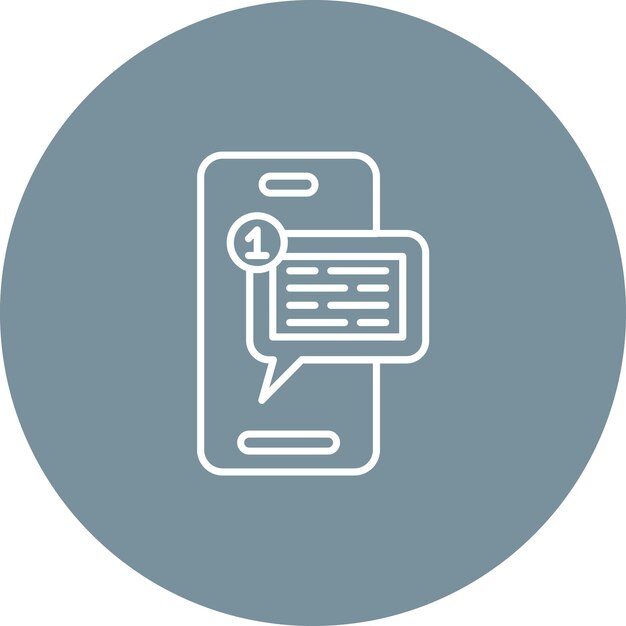 Imagen vectorial del icono de notificación de SMS Se puede utilizar para los servicios de dinero en línea
