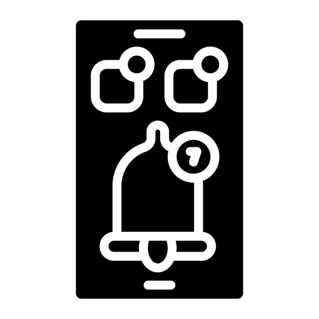 Imagen vectorial del icono de las notificaciones de la aplicación Se puede utilizar para el comercio minorista digital