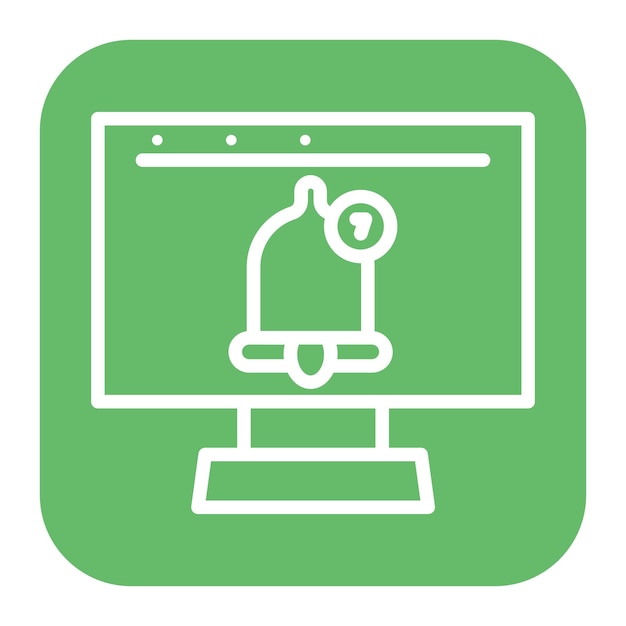 Imagen vectorial del icono de las notificaciones del navegador Se puede utilizar para el comercio minorista digital