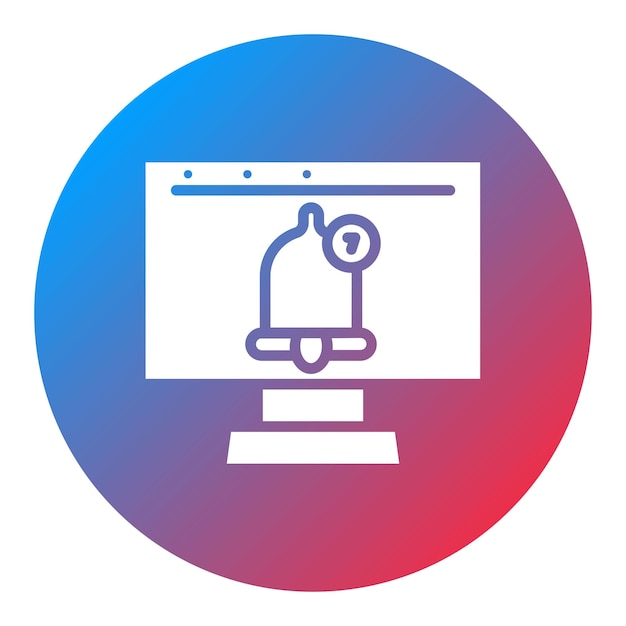 Imagen vectorial del icono de las notificaciones del navegador Se puede utilizar para el comercio minorista digital