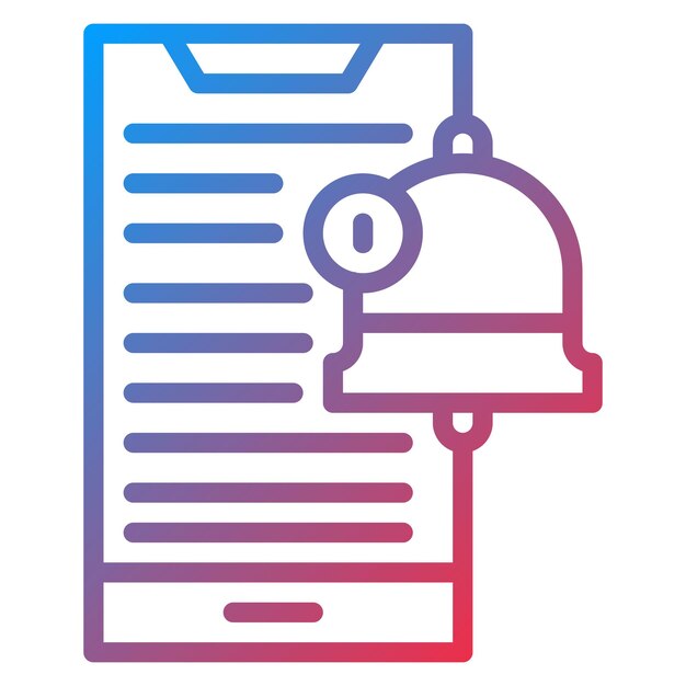 Imagen vectorial del icono de las notificaciones Se puede utilizar para la incorporación empresarial