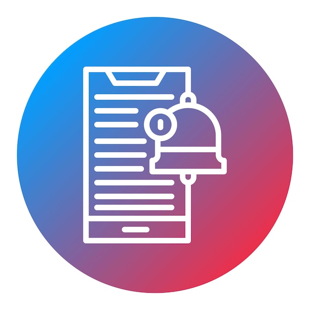Imagen vectorial del icono de las notificaciones Se puede utilizar para la incorporación empresarial