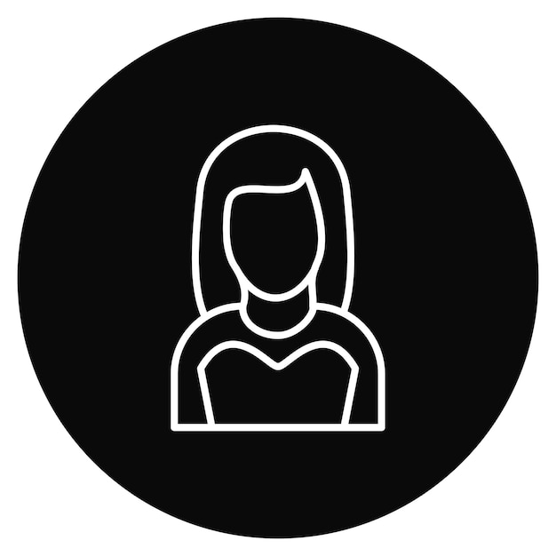 Imagen vectorial del icono de la novia Se puede usar para bodas