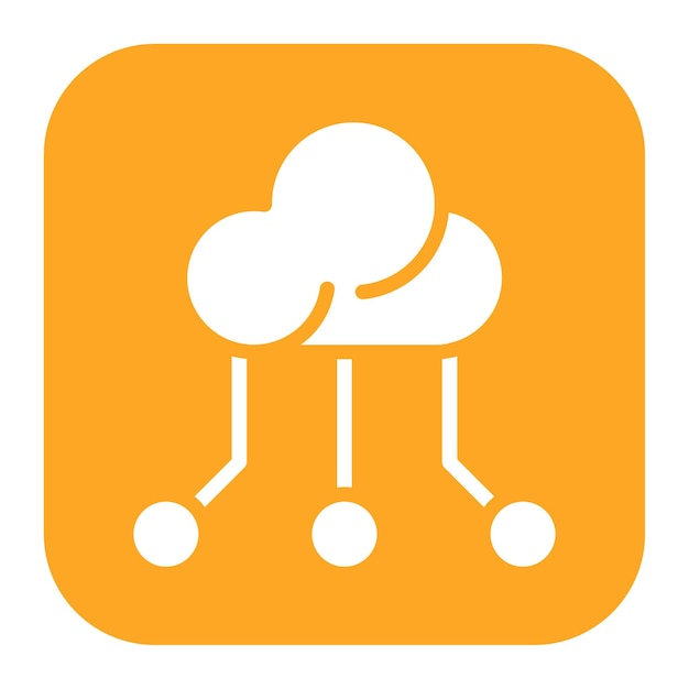 La imagen vectorial del icono de la nube se puede utilizar para la ciencia de datos