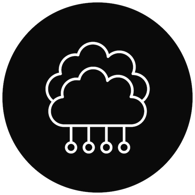 La imagen vectorial del icono de la nube se puede utilizar para la computación en la nube