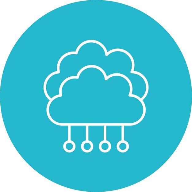 La imagen vectorial del icono de la nube se puede utilizar para la computación en la nube