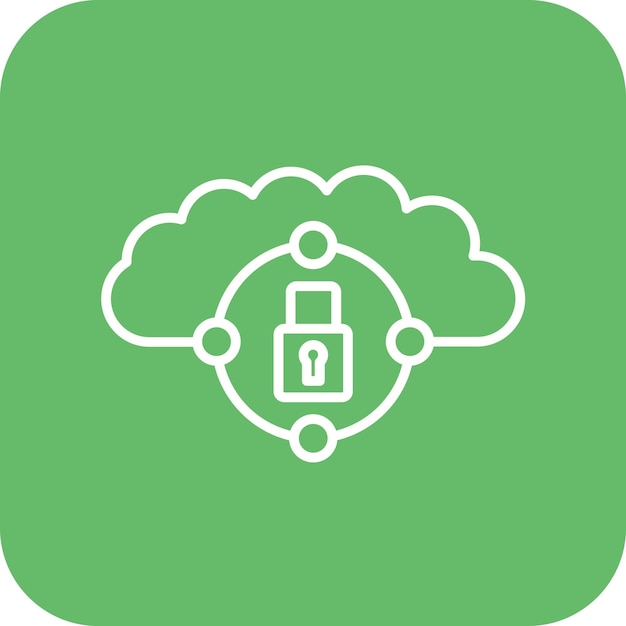 Imagen vectorial de icono de nube segura Se puede utilizar para Big Data