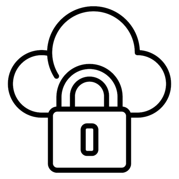 Imagen vectorial de icono de nube segura Puede utilizarse para la seguridad de la información