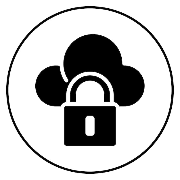 Imagen vectorial de icono de nube segura Puede utilizarse para la seguridad de la información