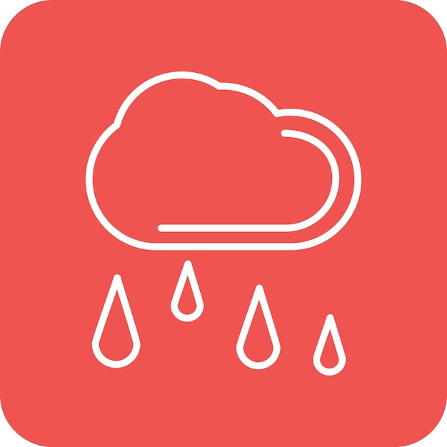 La imagen vectorial del icono de las nubes lluviosas se puede usar para la primavera