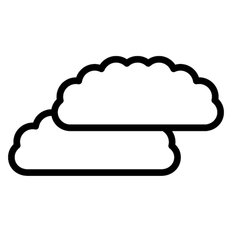 Vector la imagen vectorial del icono de las nubes se puede utilizar para el avión