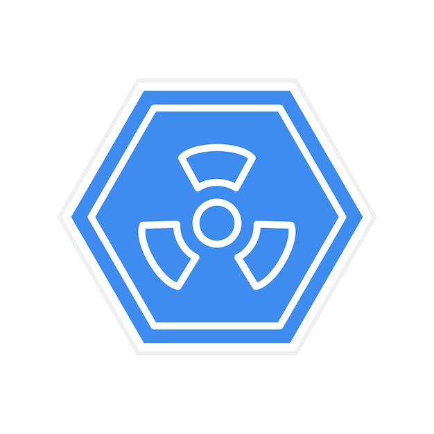 La imagen vectorial del icono nuclear se puede utilizar para la física